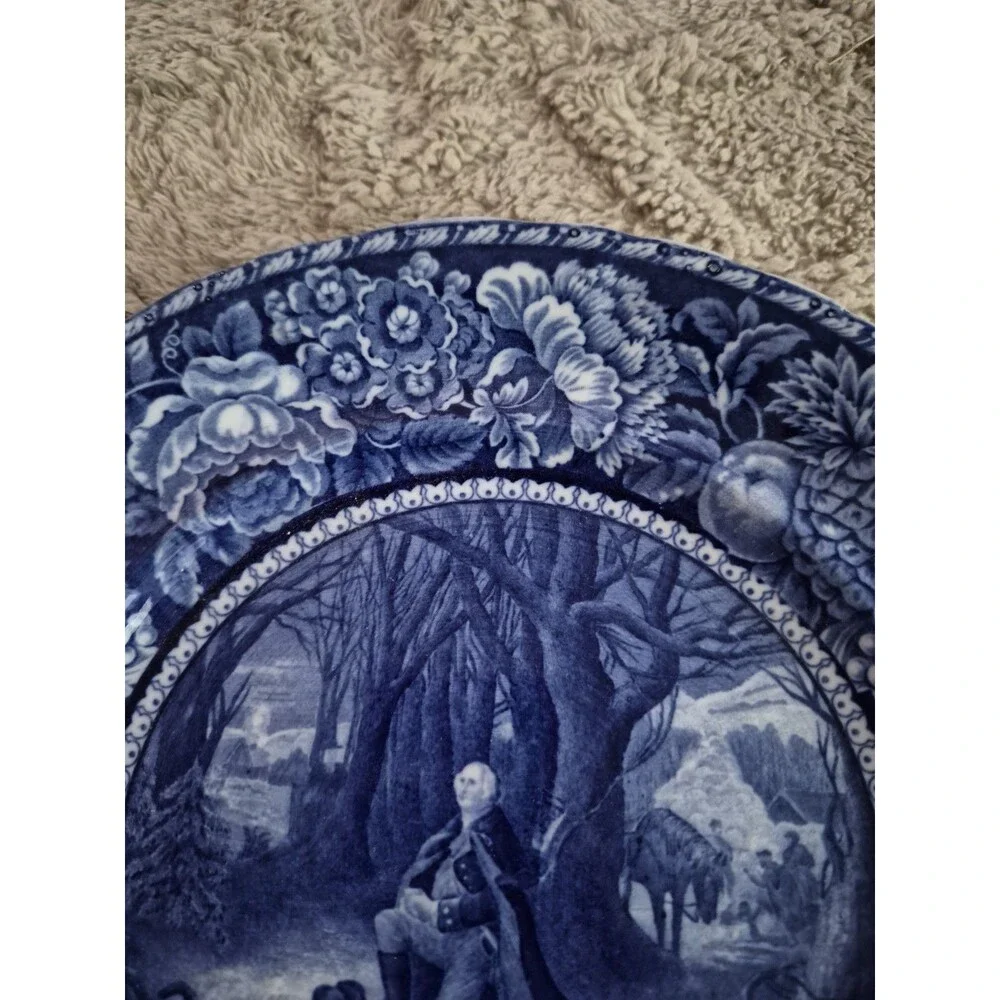 Staffordshire England Plate Washington's Prayer At Valley Forge 10